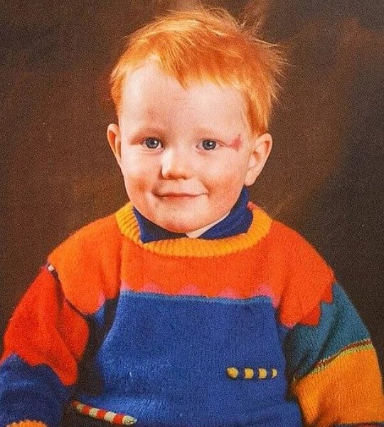 ed sheeran childhood photo